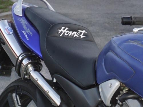 Hornet seat, foam re-shaped for aggressive look, with lettering