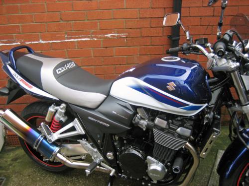 GSX 1400 Silver on bike